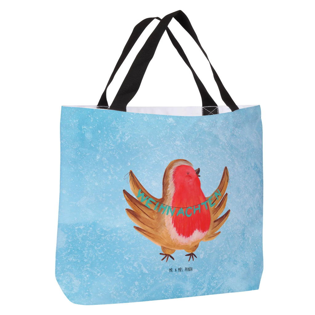 Shopper Rotkehlchen Weihnachten Beutel, Einkaufstasche, Tasche, Strandtasche, Einkaufsbeutel, Shopper, Schultasche, Freizeittasche, Tragebeutel, Schulbeutel, Alltagstasche, Winter, Weihnachten, Weihnachtsdeko, Nikolaus, Advent, Heiligabend, Wintermotiv, Frohe Weihnachten, Weihnachtsmotiv, Weihnachtsgruß, Vogel, xmas