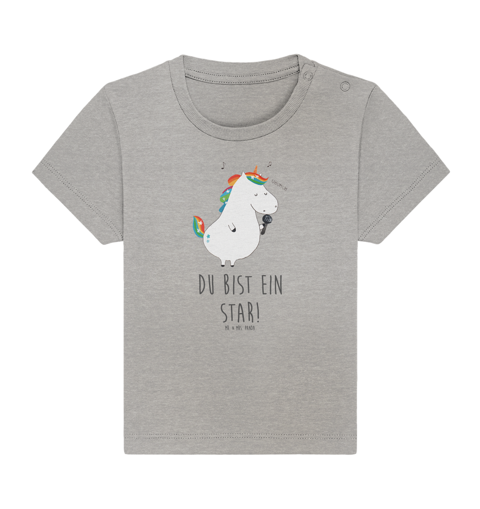 Organic Baby Shirt Einhorn Sänger Baby T-Shirt, Jungen Baby T-Shirt, Mädchen Baby T-Shirt, Shirt, Einhorn, Einhörner, Einhorn Deko, Pegasus, Unicorn, Glitzer, Konfetti, Party, Geburtstag, Feier, Fest, Disco, Sängerin, Sänger, Freundin