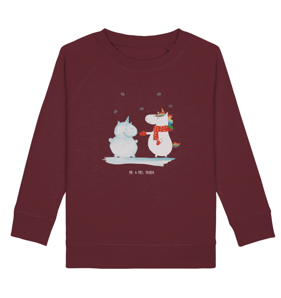 Organic Kinder Pullover Einhorn Schneemann Kinder Pullover, Kinder Sweatshirt, Jungen, Mädchen, Einhorn, Einhörner, Einhorn Deko, Pegasus, Unicorn, Schneemann, Winter, Schnee, Kuchen, Weihnachten, kalt, Mütze, Handschuhe, X-Mas