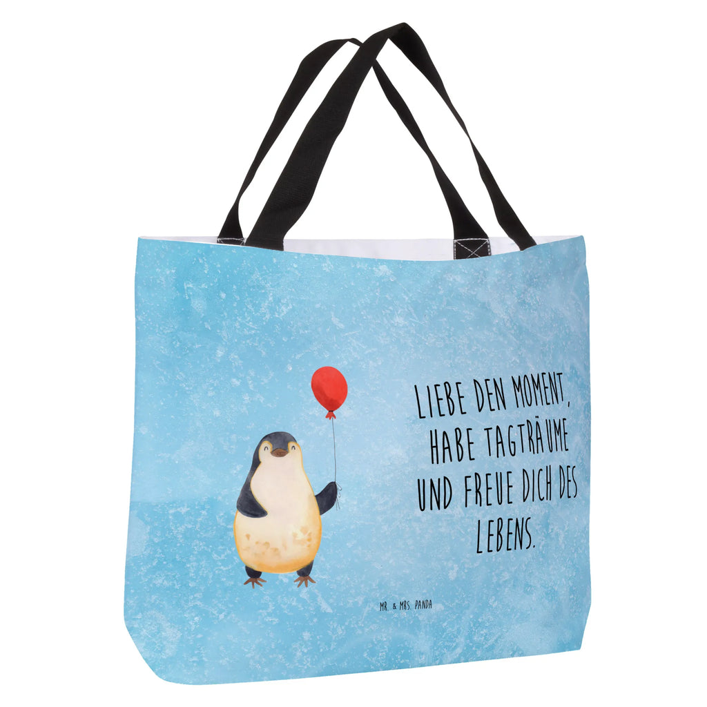 Shopper Pinguin Luftballon Beutel, Einkaufstasche, Tasche, Strandtasche, Einkaufsbeutel, Shopper, Schultasche, Freizeittasche, Tragebeutel, Schulbeutel, Alltagstasche, Pinguin, Pinguine, Luftballon, Tagträume, Lebenslust, Geschenk Freundin, Geschenkidee, beste Freundin, Motivation, Neustart, neues Leben, Liebe, Glück