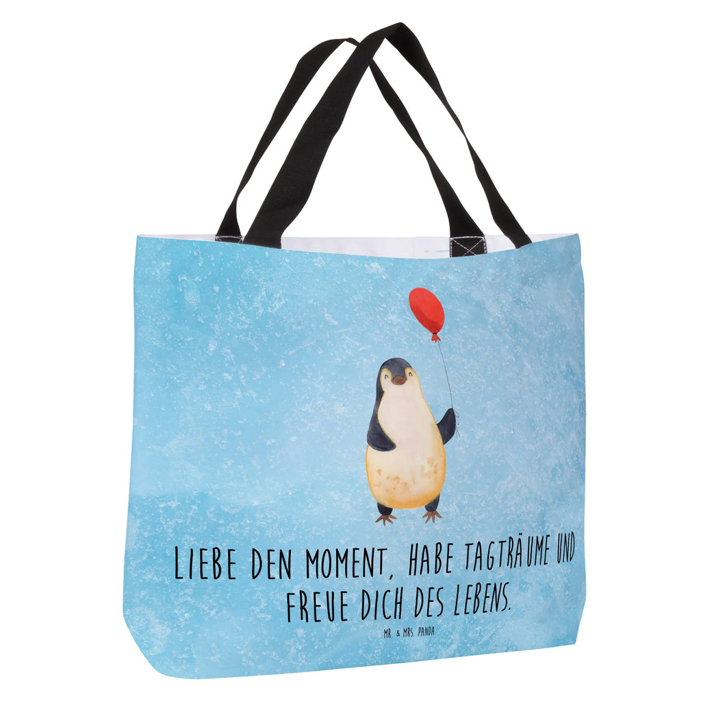 Shopper Pinguin Luftballon Beutel, Einkaufstasche, Tasche, Strandtasche, Einkaufsbeutel, Shopper, Schultasche, Freizeittasche, Tragebeutel, Schulbeutel, Alltagstasche, Pinguin, Pinguine, Luftballon, Tagträume, Lebenslust, Geschenk Freundin, Geschenkidee, beste Freundin, Motivation, Neustart, neues Leben, Liebe, Glück