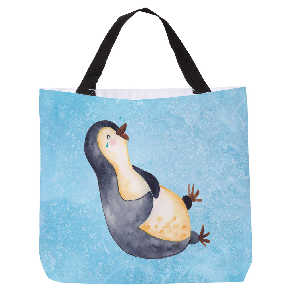 Shopper Pinguin Lachen Beutel, Einkaufstasche, Tasche, Strandtasche, Einkaufsbeutel, Shopper, Schultasche, Freizeittasche, Tragebeutel, Schulbeutel, Alltagstasche, Pinguin, Pinguine, lustiger Spruch, Optimismus, Fröhlich, Lachen, Humor, Fröhlichkeit