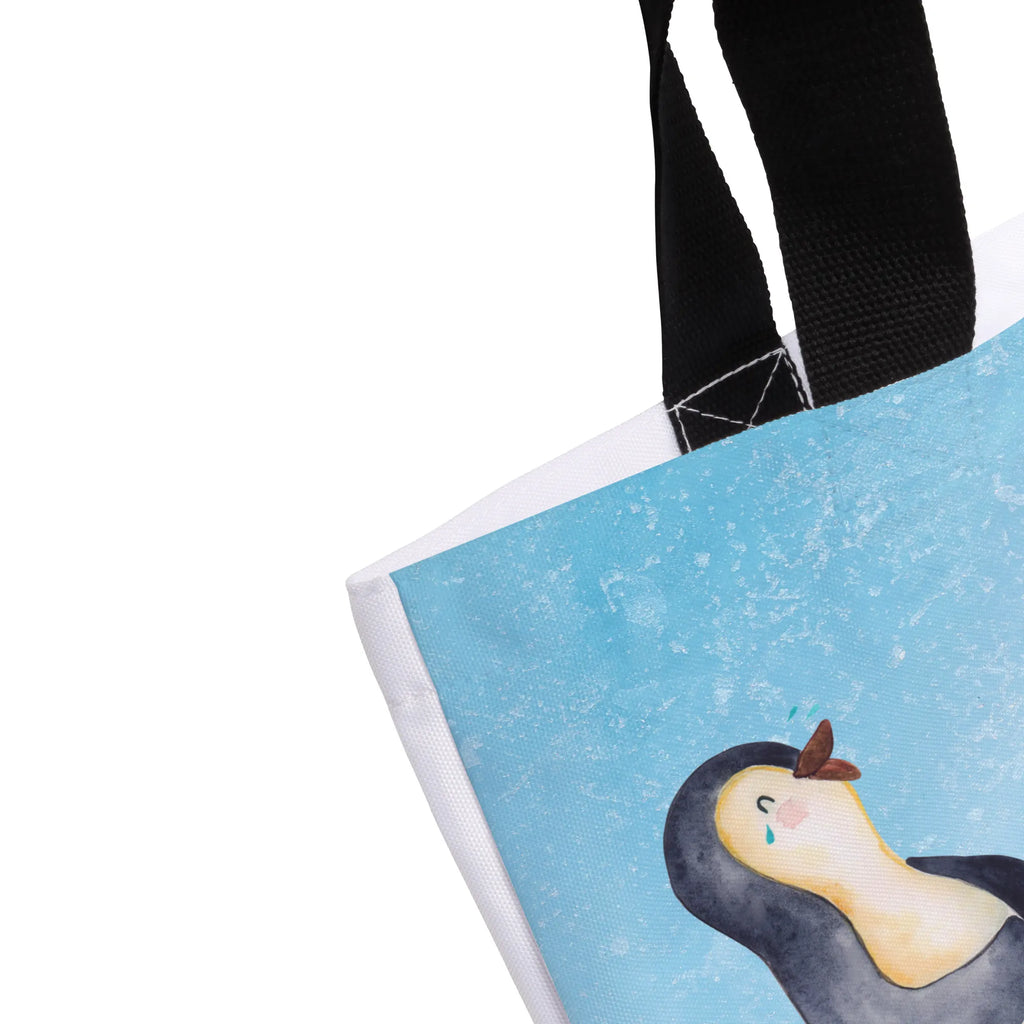 Shopper Pinguin Lachen Beutel, Einkaufstasche, Tasche, Strandtasche, Einkaufsbeutel, Shopper, Schultasche, Freizeittasche, Tragebeutel, Schulbeutel, Alltagstasche, Pinguin, Pinguine, lustiger Spruch, Optimismus, Fröhlich, Lachen, Humor, Fröhlichkeit