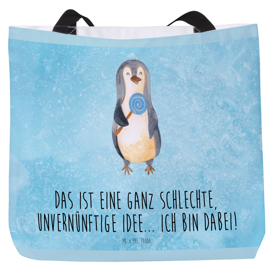 Shopper Pinguin Lolli Beutel, Einkaufstasche, Tasche, Strandtasche, Einkaufsbeutel, Shopper, Schultasche, Freizeittasche, Tragebeutel, Schulbeutel, Alltagstasche, Pinguin, Pinguine, Lolli, Süßigkeiten, Blödsinn, Spruch, Rebell, Gauner, Ganove, Rabauke