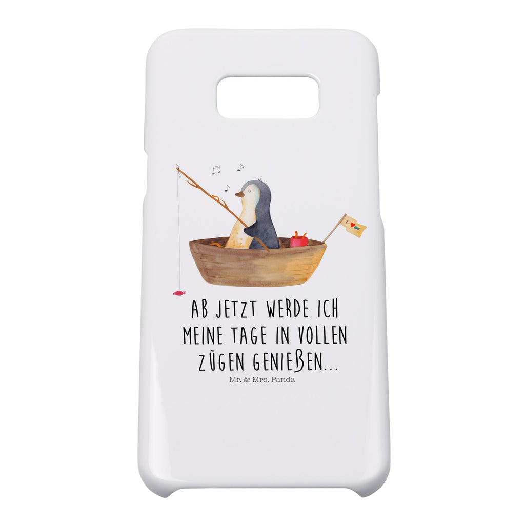 Handyhülle Pinguin Angelboot Handyhülle, Handycover, Cover, Handy, Hülle, Samsung Galaxy S8 plus, Pinguin, Pinguine, Angeln, Boot, Angelboot, Lebenslust, Leben, genießen, Motivation, Neustart, Neuanfang, Trennung, Scheidung, Geschenkidee Liebeskummer