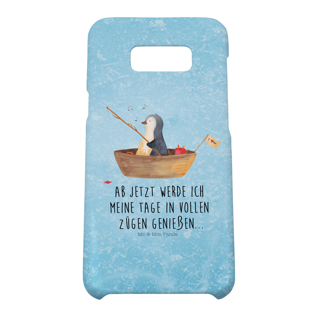 Handyhülle Pinguin Angelboot Handyhülle, Handycover, Cover, Handy, Hülle, Samsung Galaxy S8 plus, Pinguin, Pinguine, Angeln, Boot, Angelboot, Lebenslust, Leben, genießen, Motivation, Neustart, Neuanfang, Trennung, Scheidung, Geschenkidee Liebeskummer