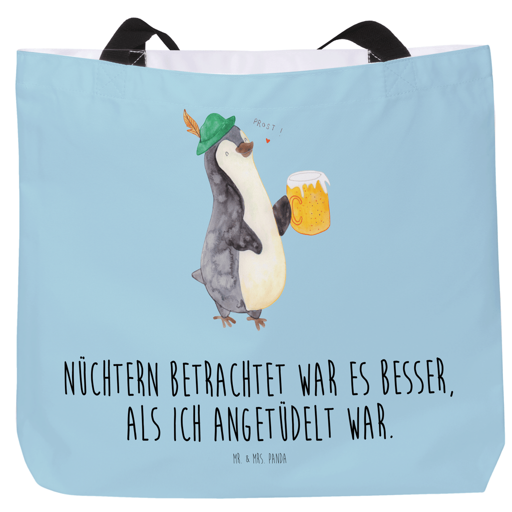 Shopper Pinguin Bier Beutel, Einkaufstasche, Tasche, Strandtasche, Einkaufsbeutel, Shopper, Schultasche, Freizeittasche, Tragebeutel, Schulbeutel, Alltagstasche, Pinguin, Pinguine, Bier, Oktoberfest