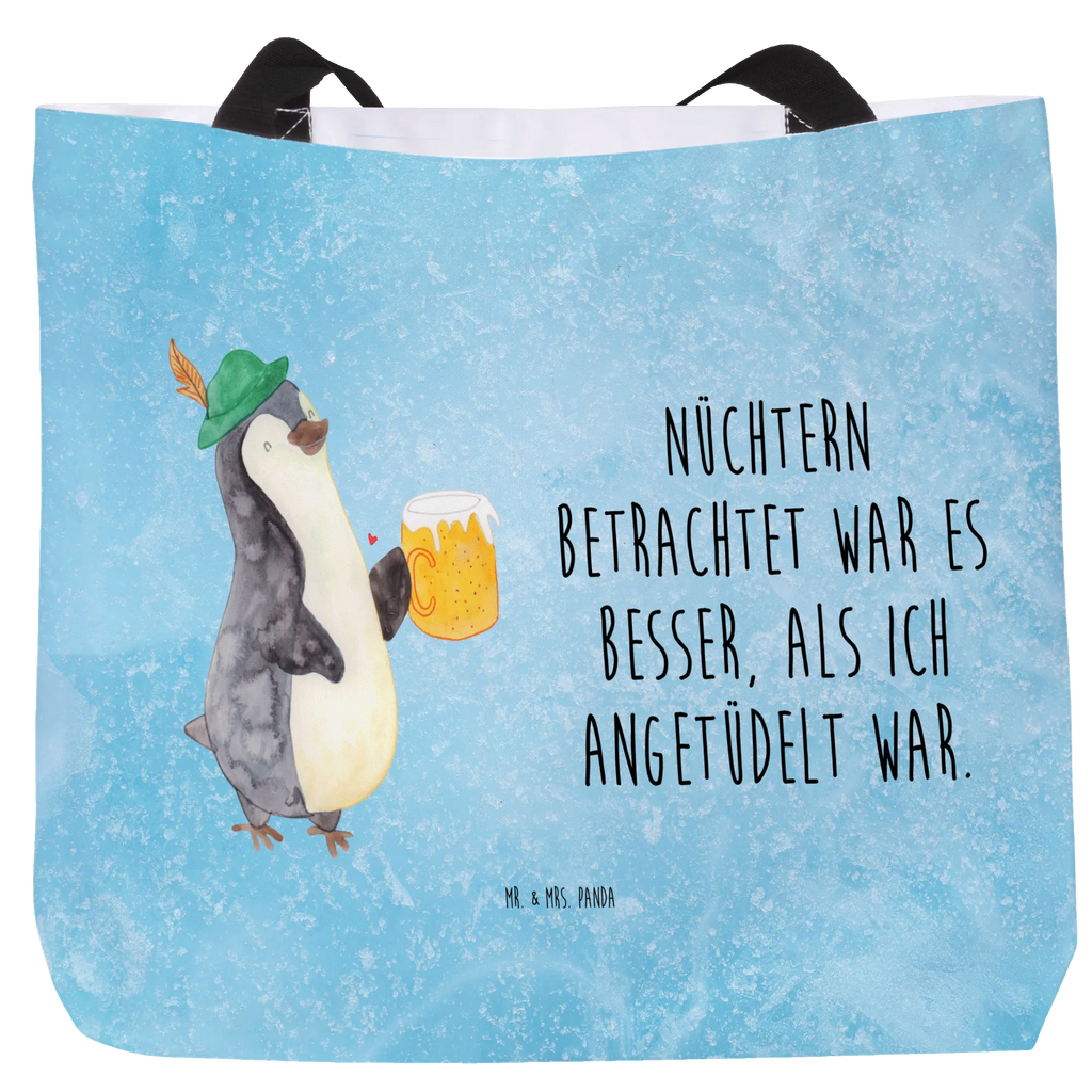 Shopper Pinguin Bier Beutel, Einkaufstasche, Tasche, Strandtasche, Einkaufsbeutel, Shopper, Schultasche, Freizeittasche, Tragebeutel, Schulbeutel, Alltagstasche, Pinguin, Pinguine, Bier, Oktoberfest