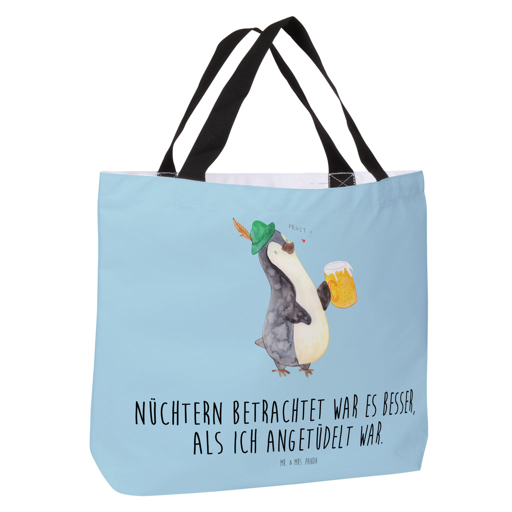 Shopper Pinguin Bier Beutel, Einkaufstasche, Tasche, Strandtasche, Einkaufsbeutel, Shopper, Schultasche, Freizeittasche, Tragebeutel, Schulbeutel, Alltagstasche, Pinguin, Pinguine, Bier, Oktoberfest