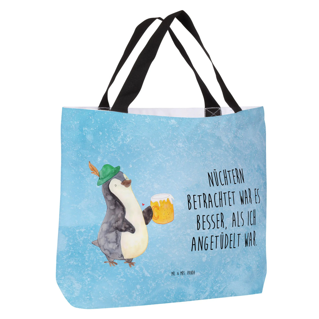 Shopper Pinguin Bier Beutel, Einkaufstasche, Tasche, Strandtasche, Einkaufsbeutel, Shopper, Schultasche, Freizeittasche, Tragebeutel, Schulbeutel, Alltagstasche, Pinguin, Pinguine, Bier, Oktoberfest