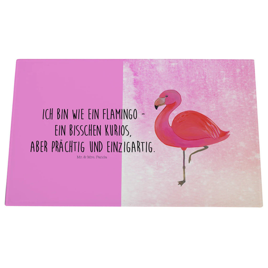 Glasschneidebrett Flamingo Classic Glasschneidebrett, Schneidebrett, Flamingo, Einzigartig, Selbstliebe, Stolz, ich, für mich, Spruch, Freundin, Freundinnen, Außenseiter, Sohn, Tochter, Geschwister