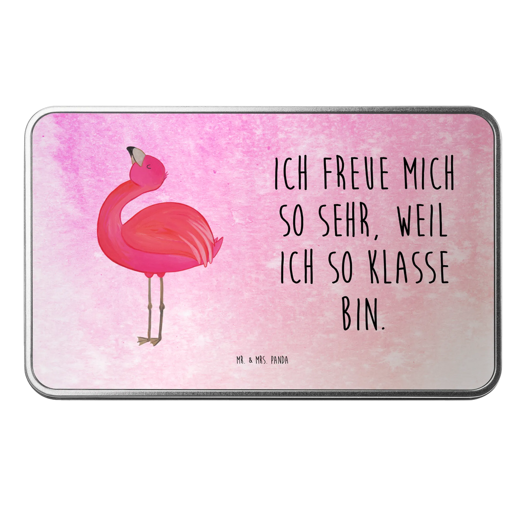 Metalldose rechteckig Flamingo Stolz Blechdose, Metalldose, Blechbox, Container, Keksdose, Vorratsdose, Vorratsbox, Döschen, Versperbox, Vesperdose, Aufbewahrungsdose, Aufbewahrungsbox, Aluminiumdose, Dose, Flamingo, stolz, Freude, Selbstliebe, Selbstakzeptanz, Freundin, beste Freundin, Tochter, Mama, Schwester