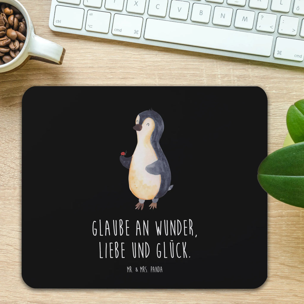 Mauspad Pinguin Marienkäfer Mousepad, Computer zubehör, Büroausstattung, PC Zubehör, Arbeitszimmer, Mauspad, Einzigartiges Mauspad, Designer Mauspad, Mausunterlage, Mauspad Büro, Pinguin, Pinguine, Marienkäfer, Liebe, Wunder, Glück, Freude, Lebensfreude