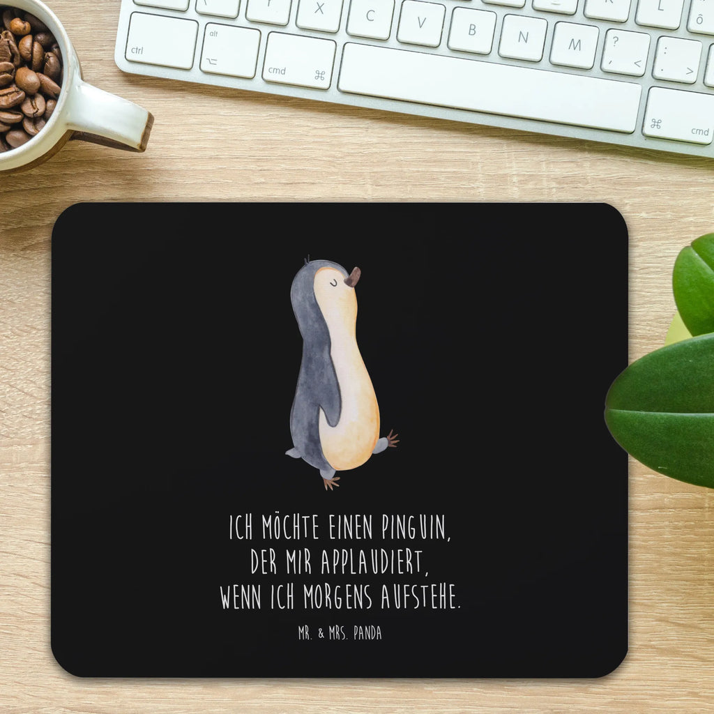 Mauspad Pinguin marschierend Mousepad, Computer zubehör, Büroausstattung, PC Zubehör, Arbeitszimmer, Mauspad, Einzigartiges Mauspad, Designer Mauspad, Mausunterlage, Mauspad Büro, Pinguin, Pinguine, Frühaufsteher, Langschläfer, Bruder, Schwester, Familie