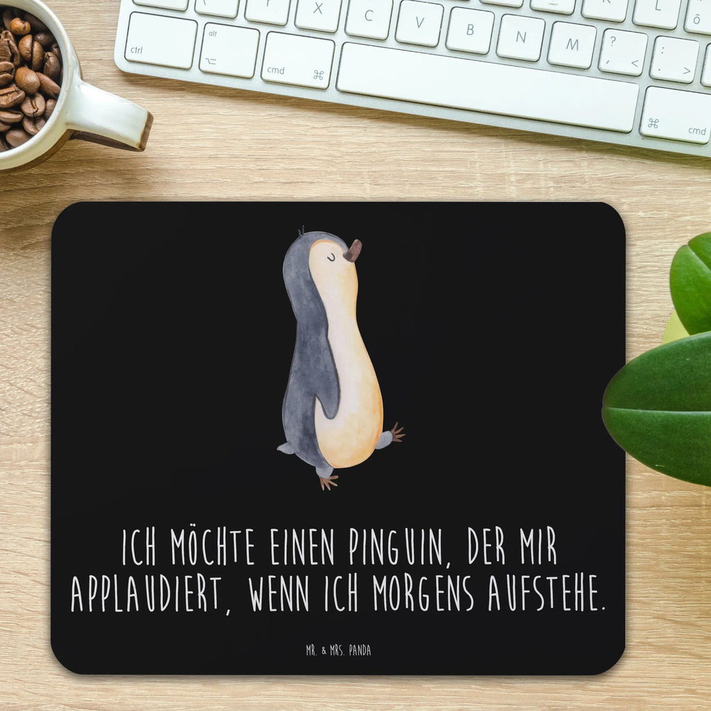 Mauspad Pinguin marschierend Mousepad, Computer zubehör, Büroausstattung, PC Zubehör, Arbeitszimmer, Mauspad, Einzigartiges Mauspad, Designer Mauspad, Mausunterlage, Mauspad Büro, Pinguin, Pinguine, Frühaufsteher, Langschläfer, Bruder, Schwester, Familie