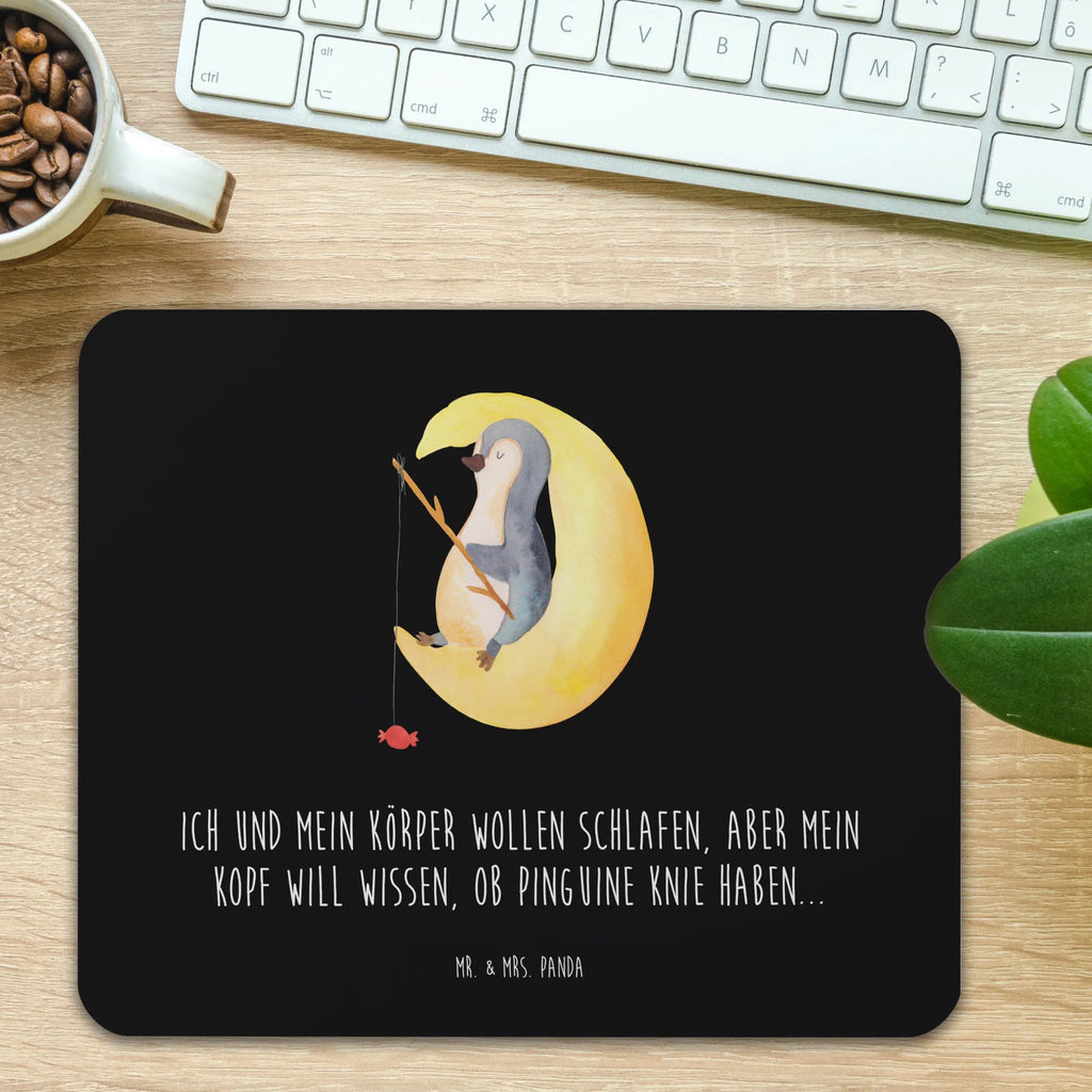 Mauspad Pinguin Mond Mousepad, Computer zubehör, Büroausstattung, PC Zubehör, Arbeitszimmer, Mauspad, Einzigartiges Mauspad, Designer Mauspad, Mausunterlage, Mauspad Büro, Pinguin, Pinguine, Spruch, schlafen, Nachtruhe, Einschlafen, Schlafzimmer, Schlafstörungen, Gästezimmer