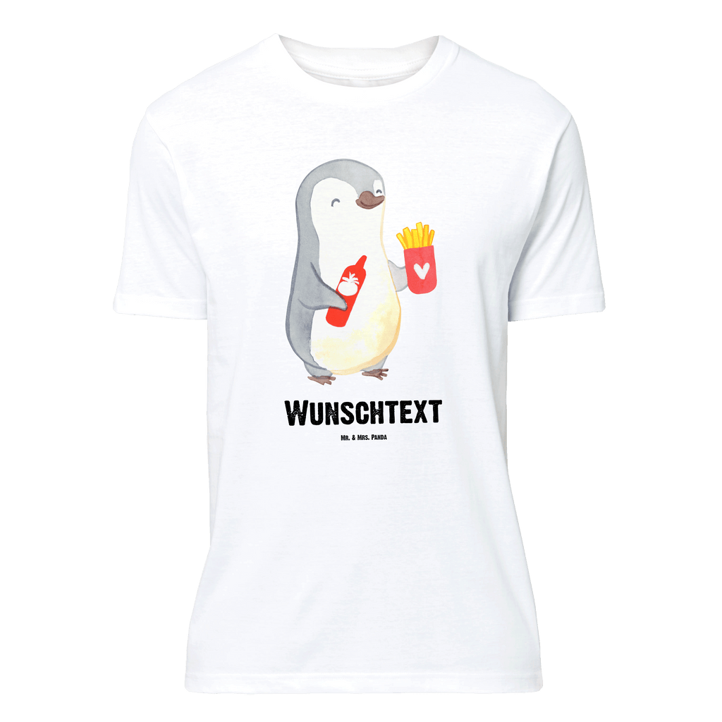 Personalisiertes T-Shirt Pinguin Pommes T-Shirt Personalisiert, T-Shirt mit Namen, T-Shirt mit Aufruck, Männer, Frauen, Liebe, Partner, Freund, Freundin, Ehemann, Ehefrau, Heiraten, Verlobung, Heiratsantrag, Liebesgeschenk, Jahrestag, Hocheitstag, Valentinstag, Geschenk für Frauen, Hochzeitstag, Mitbringsel, Geschenk für Freundin, Geschenk für Partner, Liebesbeweis, für Männer, für Ehemann