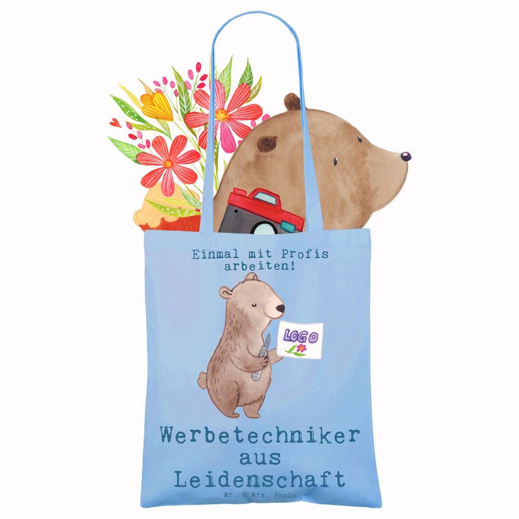 Tragetasche Werbetechniker aus Leidenschaft Beuteltasche, Beutel, Einkaufstasche, Jutebeutel, Stoffbeutel, Tasche, Shopper, Umhängetasche, Strandtasche, Schultertasche, Stofftasche, Tragetasche, Badetasche, Jutetasche, Einkaufstüte, Laptoptasche, Beruf, Ausbildung, Jubiläum, Abschied, Rente, Kollege, Kollegin, Geschenk, Schenken, Arbeitskollege, Mitarbeiter, Firma, Danke, Dankeschön