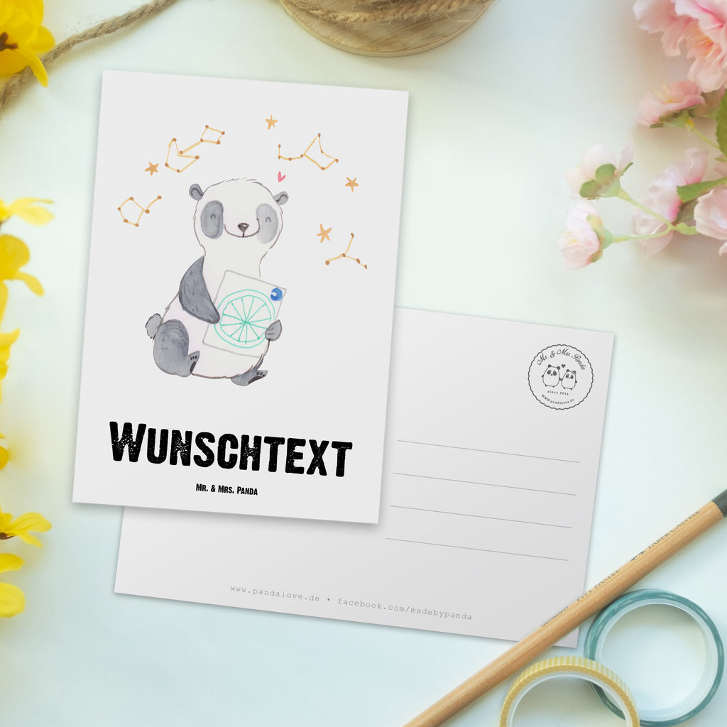 Personalisierte Postkarte Panda Astrologie Postkarte mit Namen, Postkarte bedrucken, Postkarte mit Wunschtext, Postkarte personalisierbar, Geschenkkarte mit Namen, Grußkarte mit Namen, Karte mit Namen, Einladung mit Namen, Ansichtskarte mit Namen, Geschenkkarte mit Wunschtext, Grußkarte mit Wunschtext, Karte mit Wunschtext, Einladung mit Wunschtext, Ansichtskarte mit Wunschtext, Geschenk, Sport, Sportart, Hobby, Schenken, Danke, Dankeschön, Auszeichnung, Gewinn, Sportler, Astrologie, Horoskop, Sternbilder