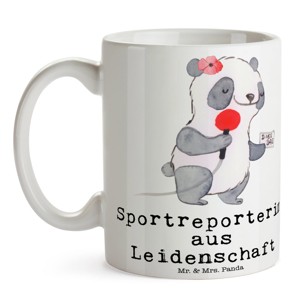 Tasse Sportreporterin aus Leidenschaft Tasse, Kaffeetasse, Teetasse, Becher, Kaffeebecher, Teebecher, Keramiktasse, Porzellantasse, Büro Tasse, Geschenk Tasse, Tasse Sprüche, Tasse Motive, Kaffeetassen, Tasse bedrucken, Designer Tasse, Cappuccino Tassen, Schöne Teetassen, Beruf, Ausbildung, Jubiläum, Abschied, Rente, Kollege, Kollegin, Geschenk, Schenken, Arbeitskollege, Mitarbeiter, Firma, Danke, Dankeschön