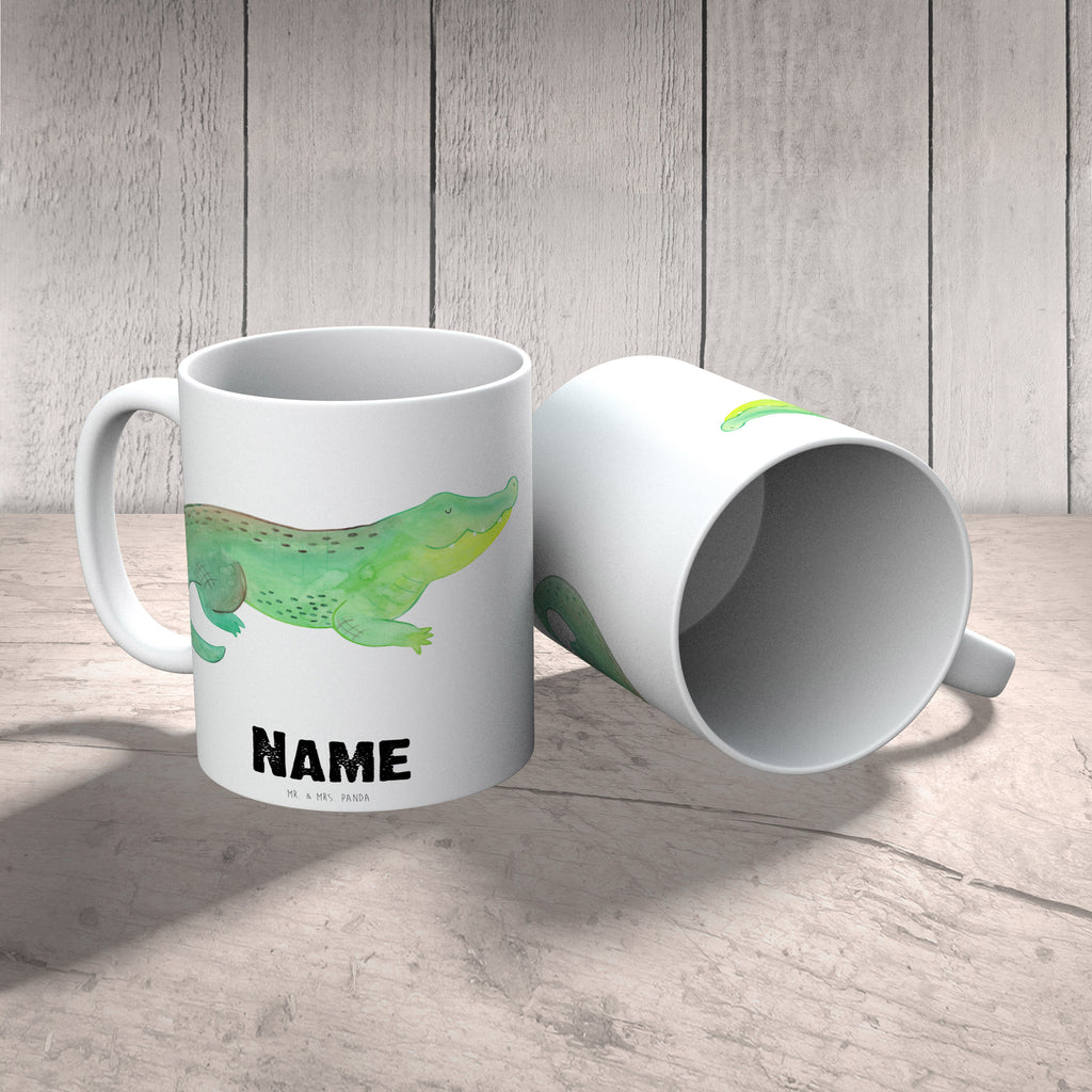 Personalisierte Tasse Krokodil Personalisierte Tasse, Namenstasse, Wunschname, Personalisiert, Tasse, Namen, Drucken, Tasse mit Namen, Meerestiere, Meer, Urlaub, Krokodil, Krokodile, verrückt sein, spontan sein, Abenteuerlust, Reiselust, Freundin, beste Freundin, Lieblingsmensch