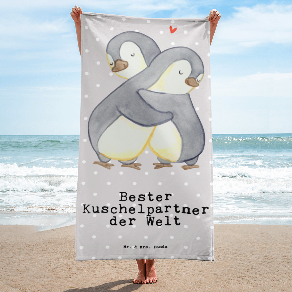 XL Badehandtuch Pinguin Bester Kuschelpartner der Welt Handtuch, Badetuch, Duschtuch, Strandtuch, Saunatuch, für, Dankeschön, Geschenk, Schenken, Geburtstag, Geburtstagsgeschenk, Geschenkidee, Danke, Bedanken, Mitbringsel, Freude machen, Geschenktipp, Kuschelpartner, Lebenspartner, Ehepartner, Partner, Ehemann, Ehefrau, Kuscheln, Bett, Liebe, Freund, Freundin, Hochzeitstag, verliebt