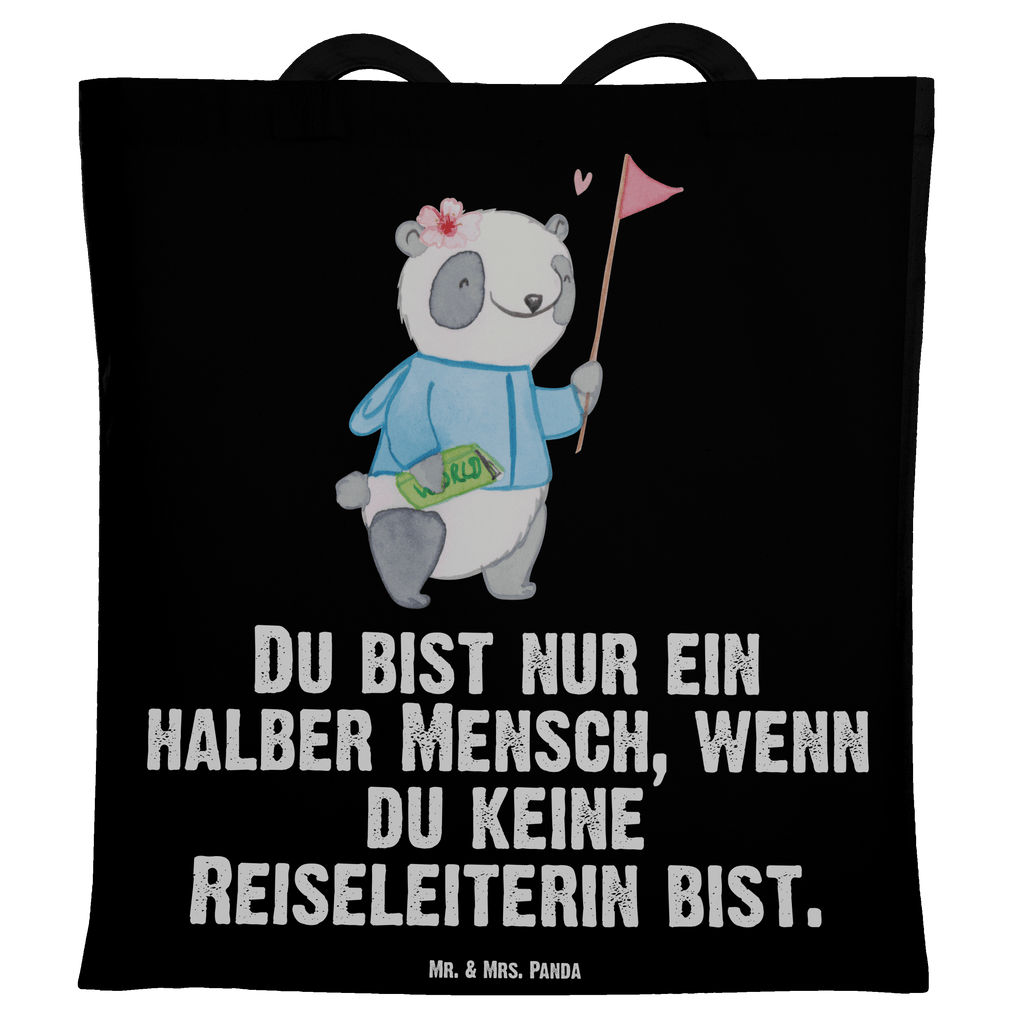 Tragetasche Reiseleiterin mit Herz Beuteltasche, Beutel, Einkaufstasche, Jutebeutel, Stoffbeutel, Tasche, Shopper, Umhängetasche, Strandtasche, Schultertasche, Stofftasche, Tragetasche, Badetasche, Jutetasche, Einkaufstüte, Laptoptasche, Beruf, Ausbildung, Jubiläum, Abschied, Rente, Kollege, Kollegin, Geschenk, Schenken, Arbeitskollege, Mitarbeiter, Firma, Danke, Dankeschön