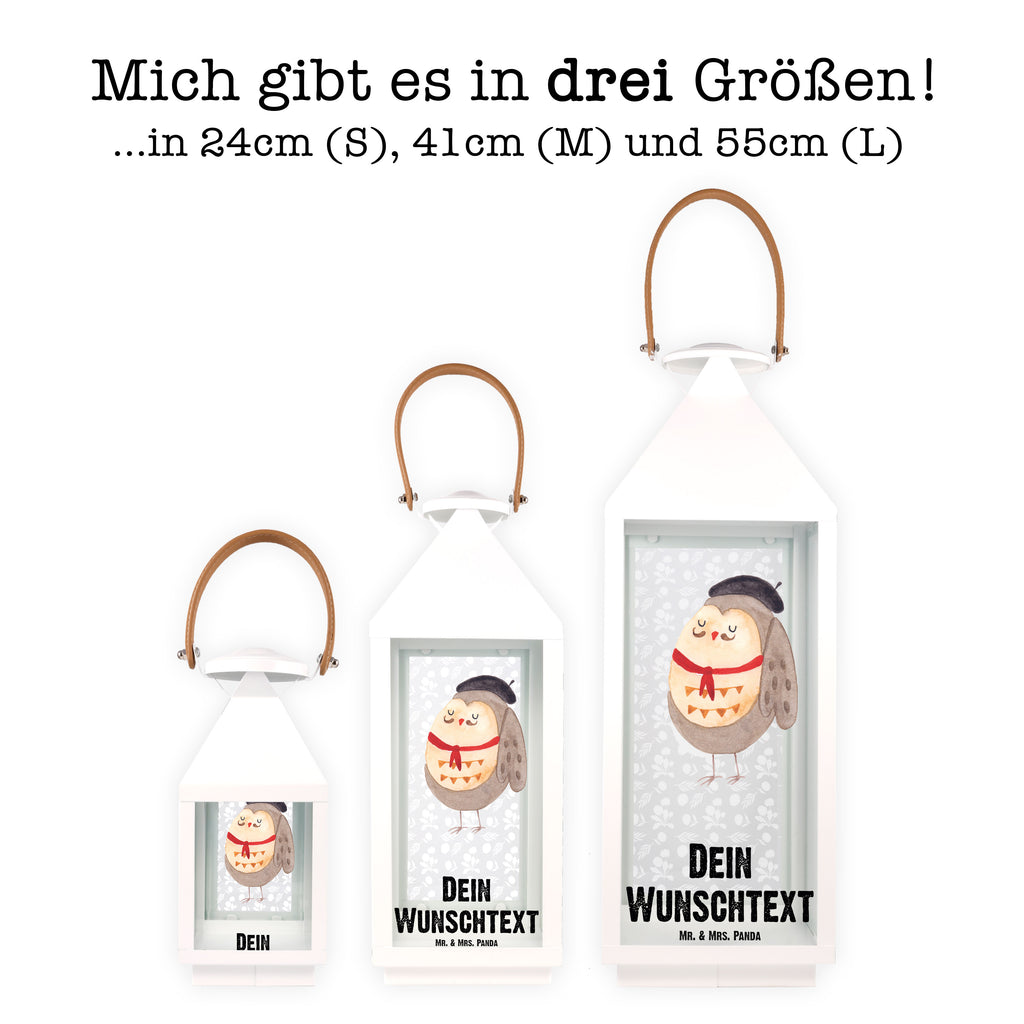 Personalisierte Deko Laterne Eule Französisch Gartenlampe, Gartenleuchte, Gartendekoration, Gartenlicht, Laterne kleine Laternen, XXL Laternen, Laterne groß, Eule, Eulen, Eule Deko, Owl, hibou, La vie est belle, das Leben ist schön, Spruch schön, Spruch Französisch, Frankreich