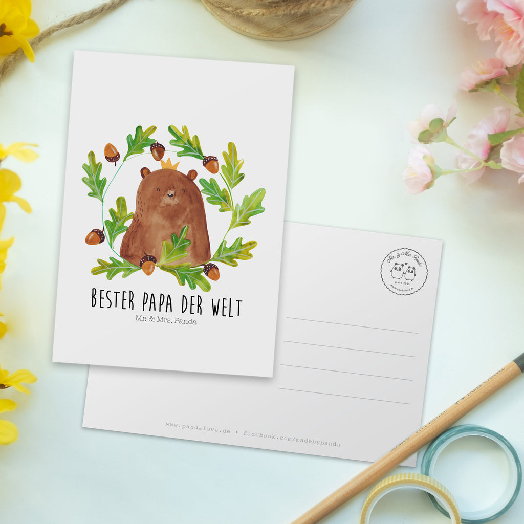 Postkarte Bär König Postkarte, Karte, Geschenkkarte, Grußkarte, Einladung, Ansichtskarte, Geburtstagskarte, Einladungskarte, Dankeskarte, Ansichtskarten, Einladung Geburtstag, Einladungskarten Geburtstag, Bär, Teddy, Teddybär, Papa, Papa Bär, bester Vater, bester Papa, weltbester Papa, Vatertag, Vater, Dad, Daddy, Papi