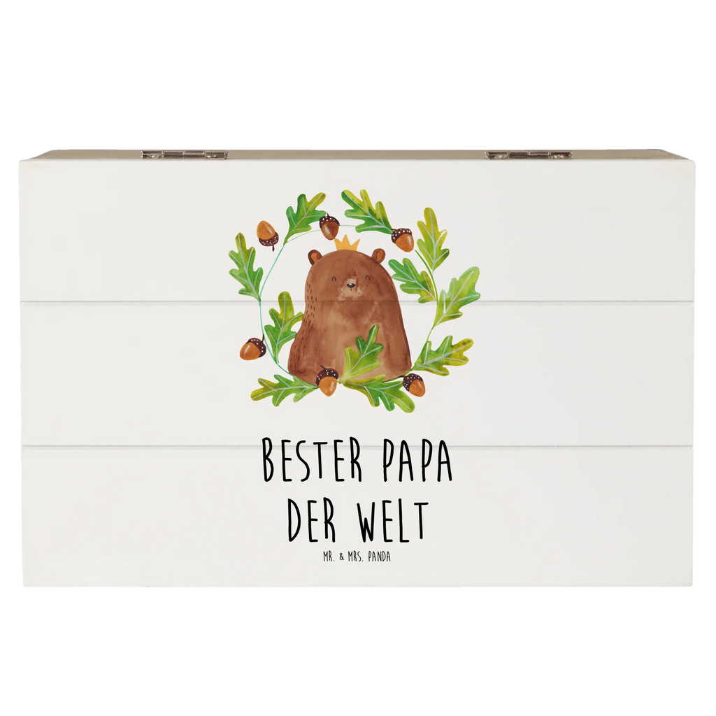 Holzkiste Bär König Holzkiste, Kiste, Schatzkiste, Truhe, Schatulle, XXL, Erinnerungsbox, Erinnerungskiste, Dekokiste, Aufbewahrungsbox, Geschenkbox, Geschenkdose, Bär, Teddy, Teddybär, Papa, Papa Bär, bester Vater, bester Papa, weltbester Papa, Vatertag, Vater, Dad, Daddy, Papi