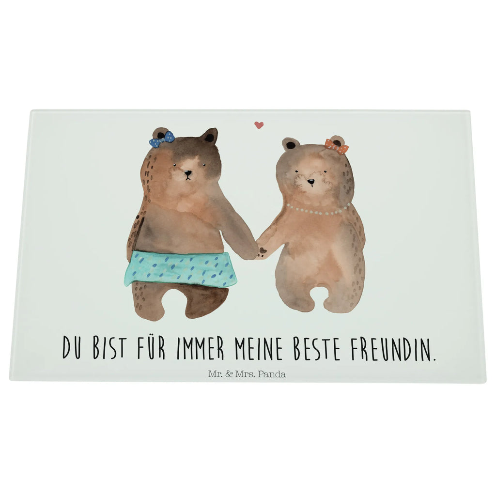 Glasschneidebrett Bär Freundin Glasschneidebrett, Schneidebrett, Bär, Teddy, Teddybär, Bär Freundin Beste Freund Liebe Liebesbeweis Verliebt Kumpel Kumpeliene