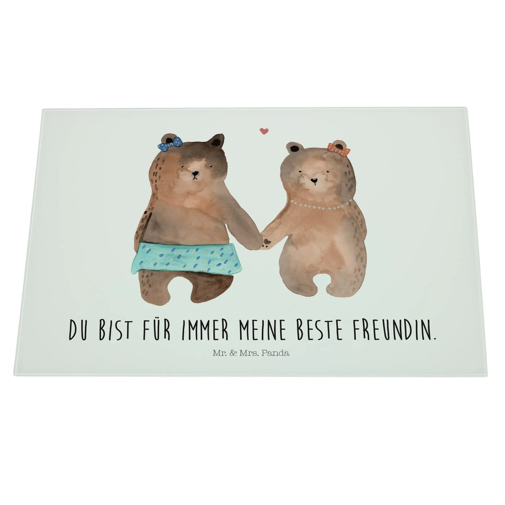 Glasschneidebrett Bär Freundin Glasschneidebrett, Schneidebrett, Bär, Teddy, Teddybär, Bär Freundin Beste Freund Liebe Liebesbeweis Verliebt Kumpel Kumpeliene