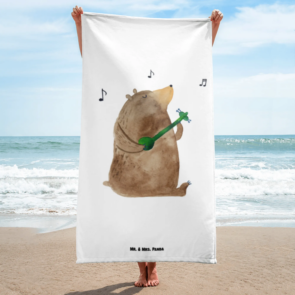 XL Badehandtuch Bär Lied Handtuch, Badetuch, Duschtuch, Strandtuch, Saunatuch, Bär, Teddy, Teddybär, Bärchen, Bear, Liebeslied, Lied, Song, Valentinstag, Valentine, Geschenk, Partner, Liebe, Freundin, Frau, Herz, Spruch