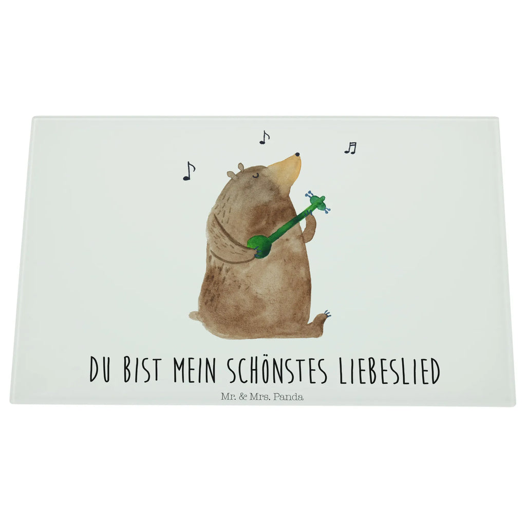 Glasschneidebrett Bär Lied Glasschneidebrett, Schneidebrett, Bär, Teddy, Teddybär, Bärchen, Bear, Liebeslied, Lied, Song, Valentinstag, Valentine, Geschenk, Partner, Liebe, Freundin, Frau, Herz, Spruch