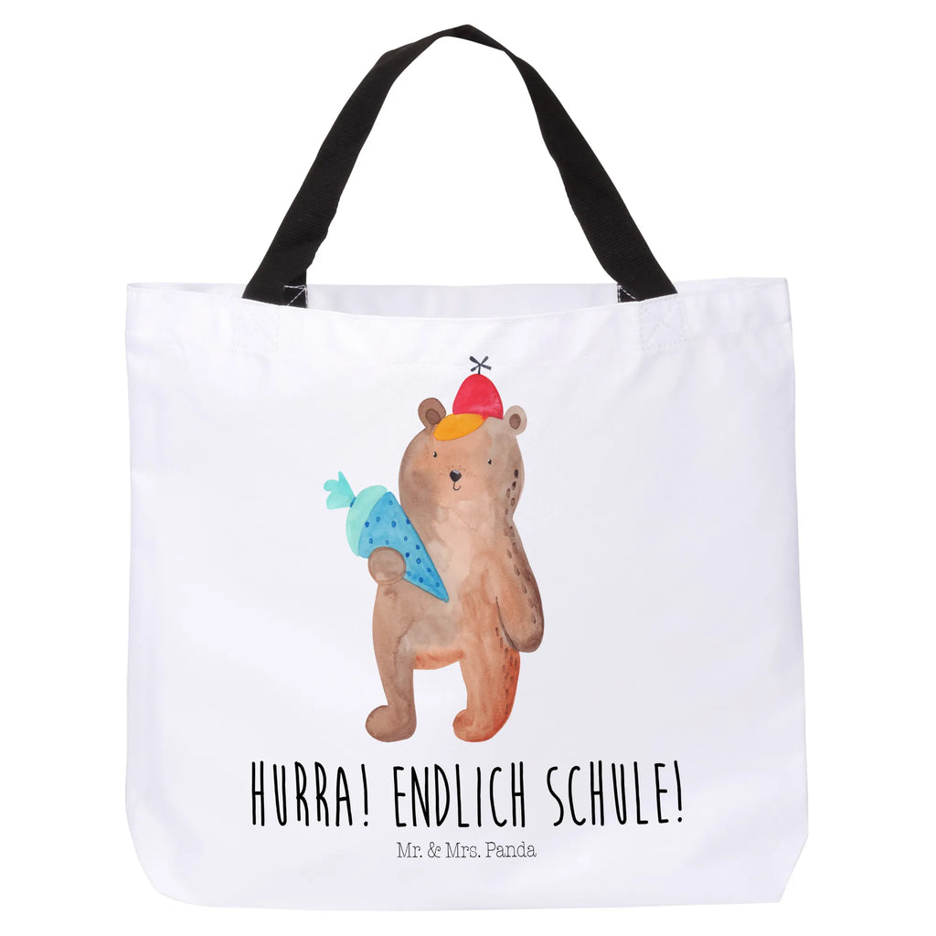 Shopper Bär Schultüte Beutel, Einkaufstasche, Tasche, Strandtasche, Einkaufsbeutel, Shopper, Schultasche, Freizeittasche, Tragebeutel, Schulbeutel, Alltagstasche, Bär, Teddy, Teddybär, Bär Motiv, Schultüte, Erster Schultag Geschenk, Einschulung Geschenk, Schule Geschenk, Grundschule, Schulanfang, Schulbeginn