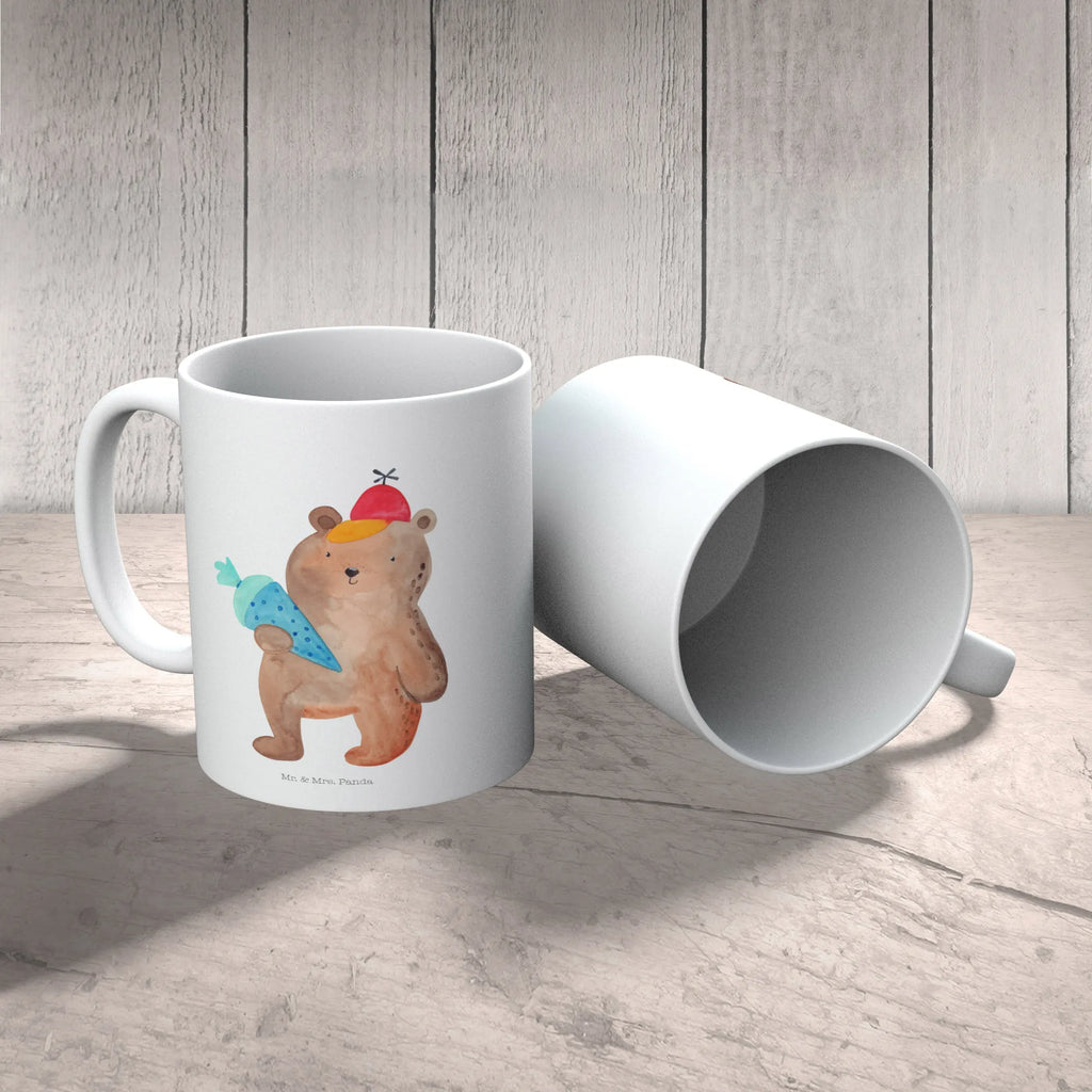 Kindertasse Bär mit Schultüte Kindertasse, Kinder Tasse, Kunststoff Tasse, Kindergarten Tasse, Trinkbecher, Camping Becher, Kaffeetasse, Kunststoffbecher, Kindergartenbecher, Outdoorgeschirr, Kunststoffgeschirr, Reisebecher, Reisetasse, Kinderbecher, Bruchfeste Tasse, Bruchsichere Tasse, Plastik Tasse, Plastiktasse, Bär, Teddy, Teddybär, Bär Motiv, Schultüte, Erster Schultag Geschenk, Einschulung Geschenk, Schule Geschenk, Grundschule, Schulanfang, Schulbeginn