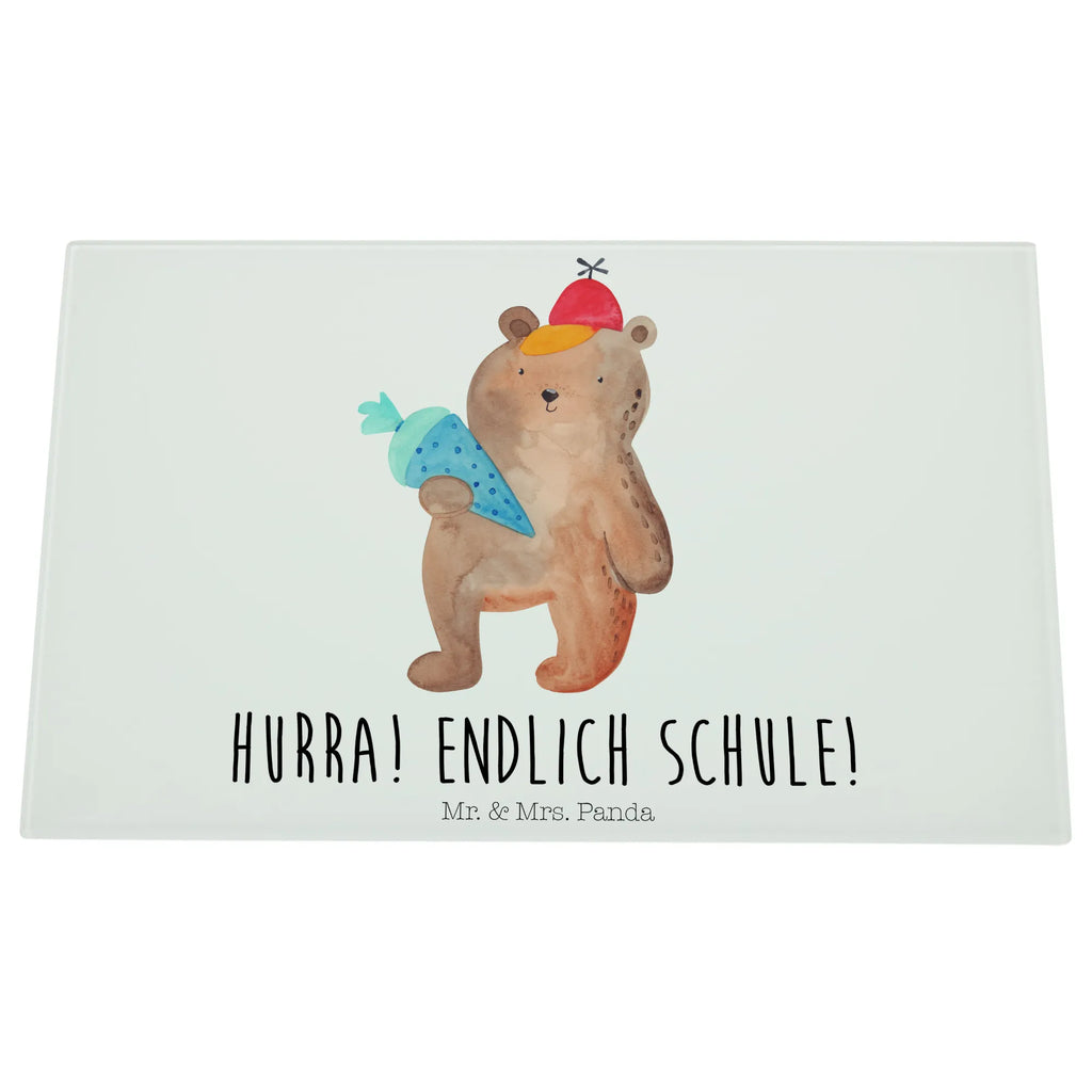 Glasschneidebrett Bär Schultüte Glasschneidebrett, Schneidebrett, Bär, Teddy, Teddybär, Bär Motiv, Schultüte, Erster Schultag Geschenk, Einschulung Geschenk, Schule Geschenk, Grundschule, Schulanfang, Schulbeginn