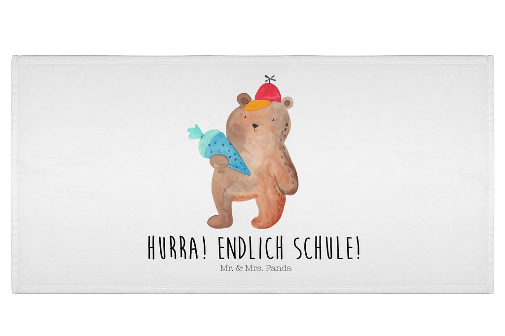 Handtuch Bär Schultüte Handtuch, Badehandtuch, Badezimmer, Handtücher, groß, Kinder, Baby, Bär, Teddy, Teddybär, Bär Motiv, Schultüte, Erster Schultag Geschenk, Einschulung Geschenk, Schule Geschenk, Grundschule, Schulanfang, Schulbeginn