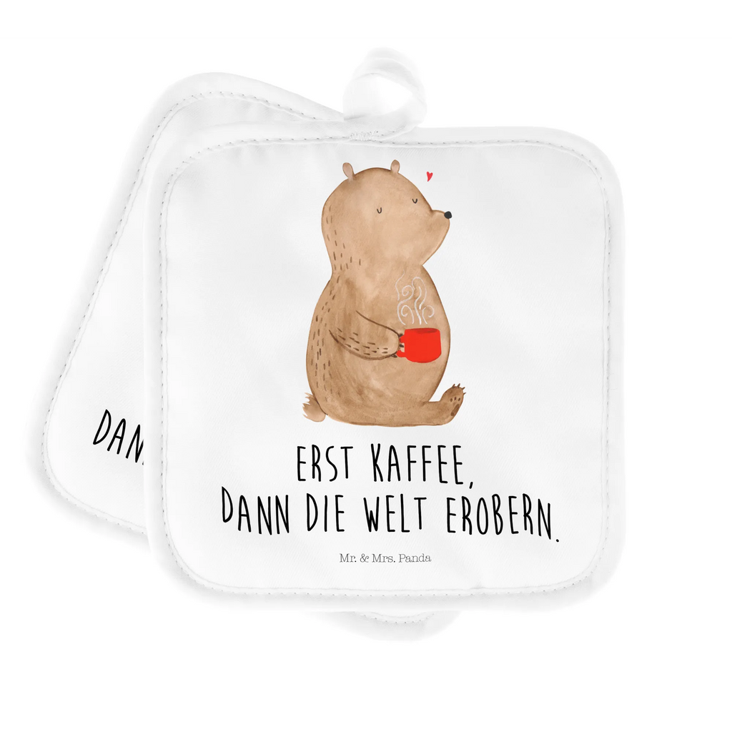 2er Set Topflappen  Bär Kaffee Topflappen, Topfuntersetzer, Ofenhandschuh, Topflappen Set, Topflappen lustig, Topflappen mit Spruch, Ofenhandschuhe, Topfhandschuhe, Topfhandschuh, Topflappenset, Topflappen 2er Set, Schöne Topflappen, Bär, Teddy, Teddybär, Kaffee, Coffee, Bären, guten Morgen, Morgenroutine, Welt erobern, Welt retten, Motivation