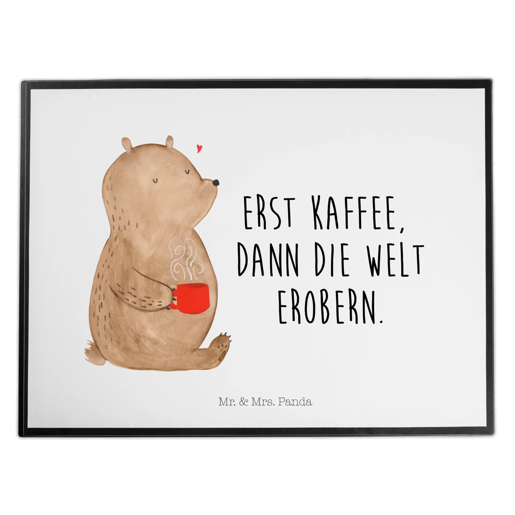 Schreibtischunterlage Bär Kaffee Schreibunterlage, Schreibtischauflage, Bürobedarf, Büroartikel, Schreibwaren, Schreibtisch Unterlagen, Schreibtischunterlage Groß, Bär, Teddy, Teddybär, Kaffee, Coffee, Bären, guten Morgen, Morgenroutine, Welt erobern, Welt retten, Motivation