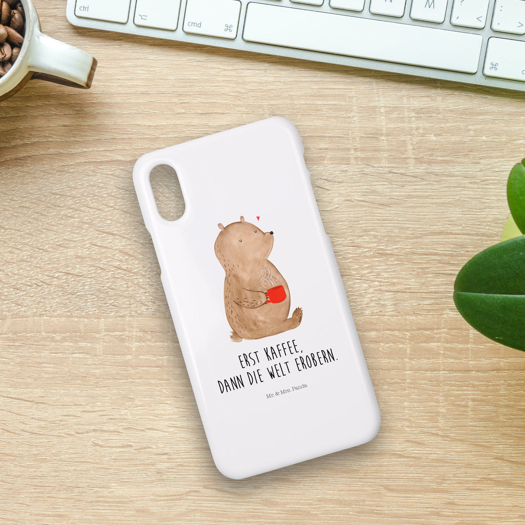 Handyhülle Bär Kaffee Handyhülle, Handycover, Cover, Handy, Hülle, Iphone 10, Iphone X, Bär, Teddy, Teddybär, Kaffee, Coffee, Bären, guten Morgen, Morgenroutine, Welt erobern, Welt retten, Motivation