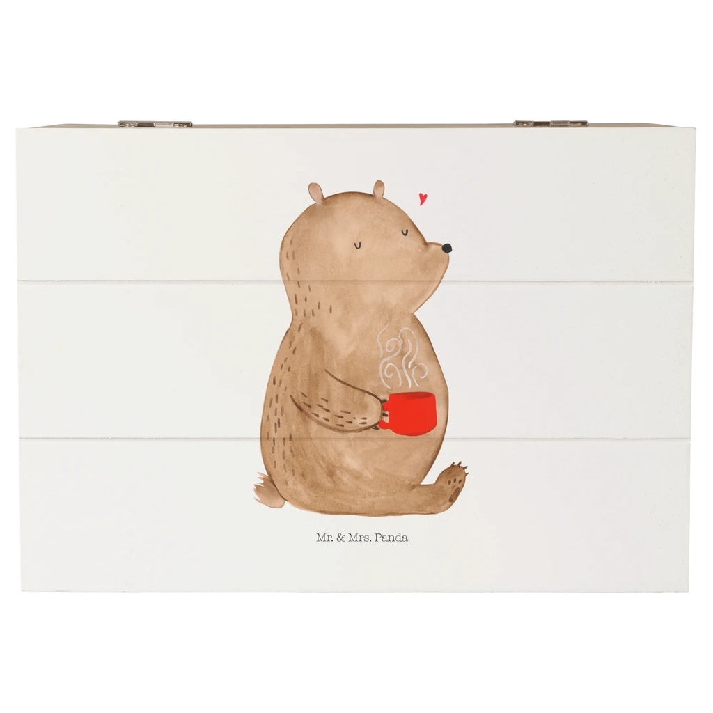 Holzkiste Bär Kaffee Holzkiste, Kiste, Schatzkiste, Truhe, Schatulle, XXL, Erinnerungsbox, Erinnerungskiste, Dekokiste, Aufbewahrungsbox, Geschenkbox, Geschenkdose, Bär, Teddy, Teddybär, Kaffee, Coffee, Bären, guten Morgen, Morgenroutine, Welt erobern, Welt retten, Motivation