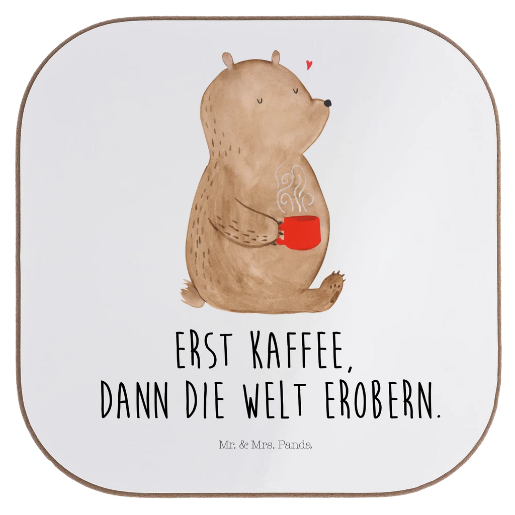 Quadratische Untersetzer Bär Kaffee Untersetzer, Bierdeckel, Glasuntersetzer, Untersetzer Gläser, Getränkeuntersetzer, Untersetzer aus Holz, Untersetzer für Gläser, Korkuntersetzer, Untersetzer Holz, Holzuntersetzer, Tassen Untersetzer, Untersetzer Design, Bär, Teddy, Teddybär, Kaffee, Coffee, Bären, guten Morgen, Morgenroutine, Welt erobern, Welt retten, Motivation