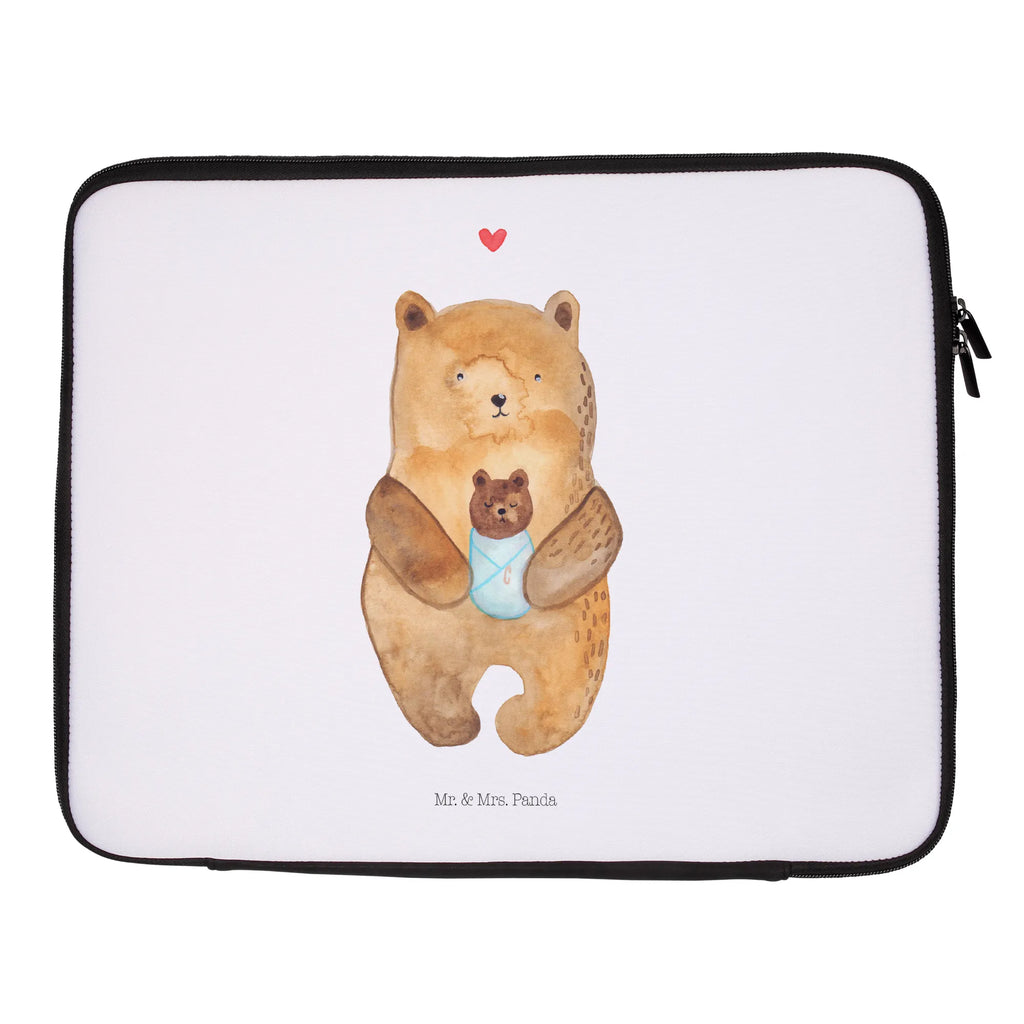 Notebook Tasche Bär Baby Notebook Tasche, Laptop, Computertasche, Tasche, Notebook-Tasche, Notebook-Reisehülle, Notebook Schutz, Bär, Teddy, Teddybär, Eltern, Mutter, Baby, Taufe, Geburt, Nichte, Neffe, Enkel, Enkelin, Täufling, Geburtstag, Glückwunsch