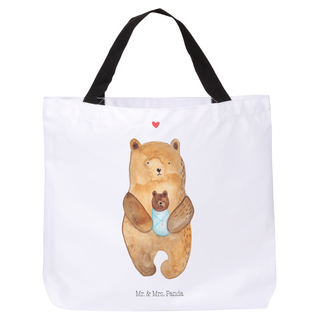 Shopper Bär Baby Beutel, Einkaufstasche, Tasche, Strandtasche, Einkaufsbeutel, Shopper, Schultasche, Freizeittasche, Tragebeutel, Schulbeutel, Alltagstasche, Bär, Teddy, Teddybär, Eltern, Mutter, Baby, Taufe, Geburt, Nichte, Neffe, Enkel, Enkelin, Täufling, Geburtstag, Glückwunsch