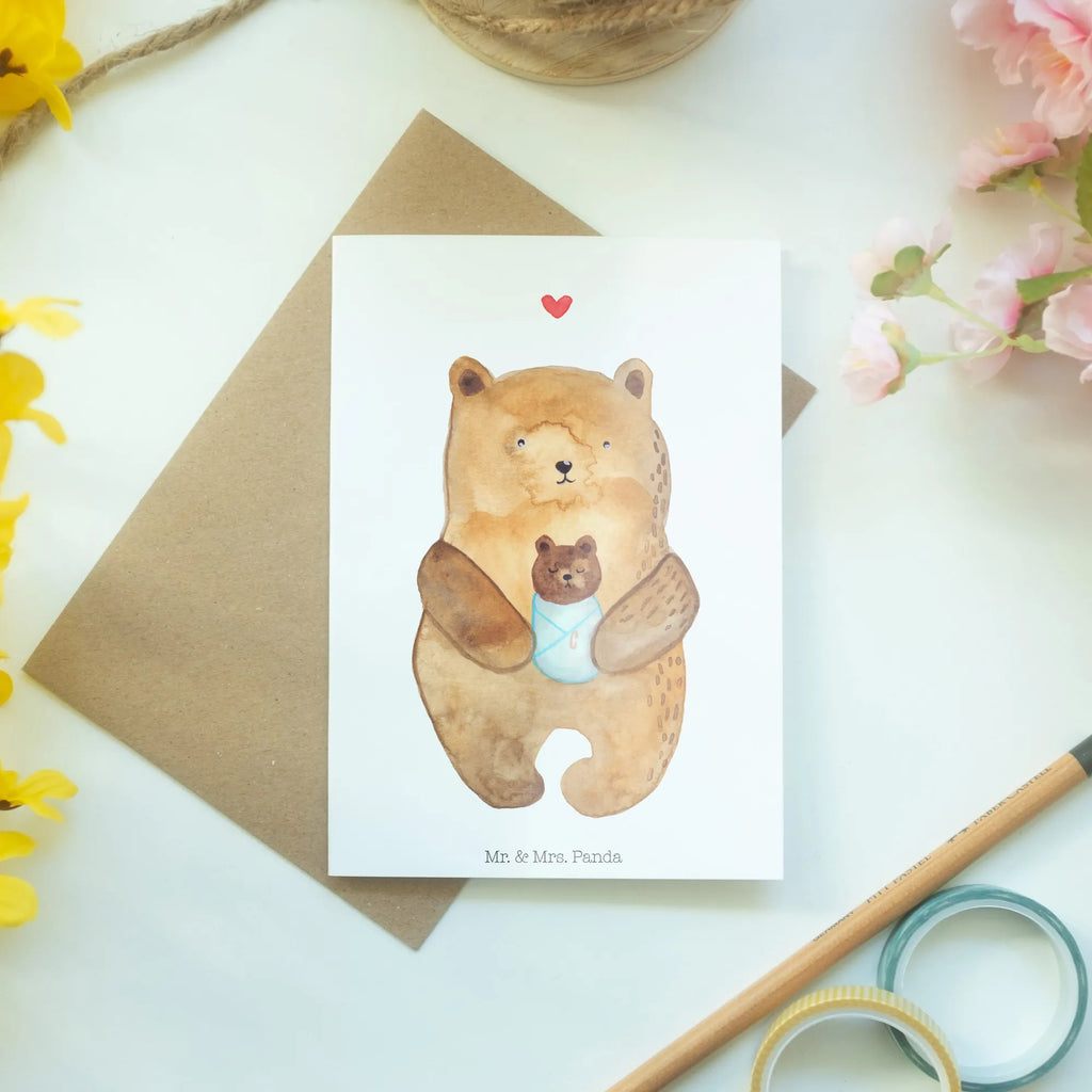 Grußkarte Bär Baby Grußkarte, Klappkarte, Einladungskarte, Glückwunschkarte, Hochzeitskarte, Geburtstagskarte, Karte, Ansichtskarten, Bär, Teddy, Teddybär, Eltern, Mutter, Baby, Taufe, Geburt, Nichte, Neffe, Enkel, Enkelin, Täufling, Geburtstag, Glückwunsch