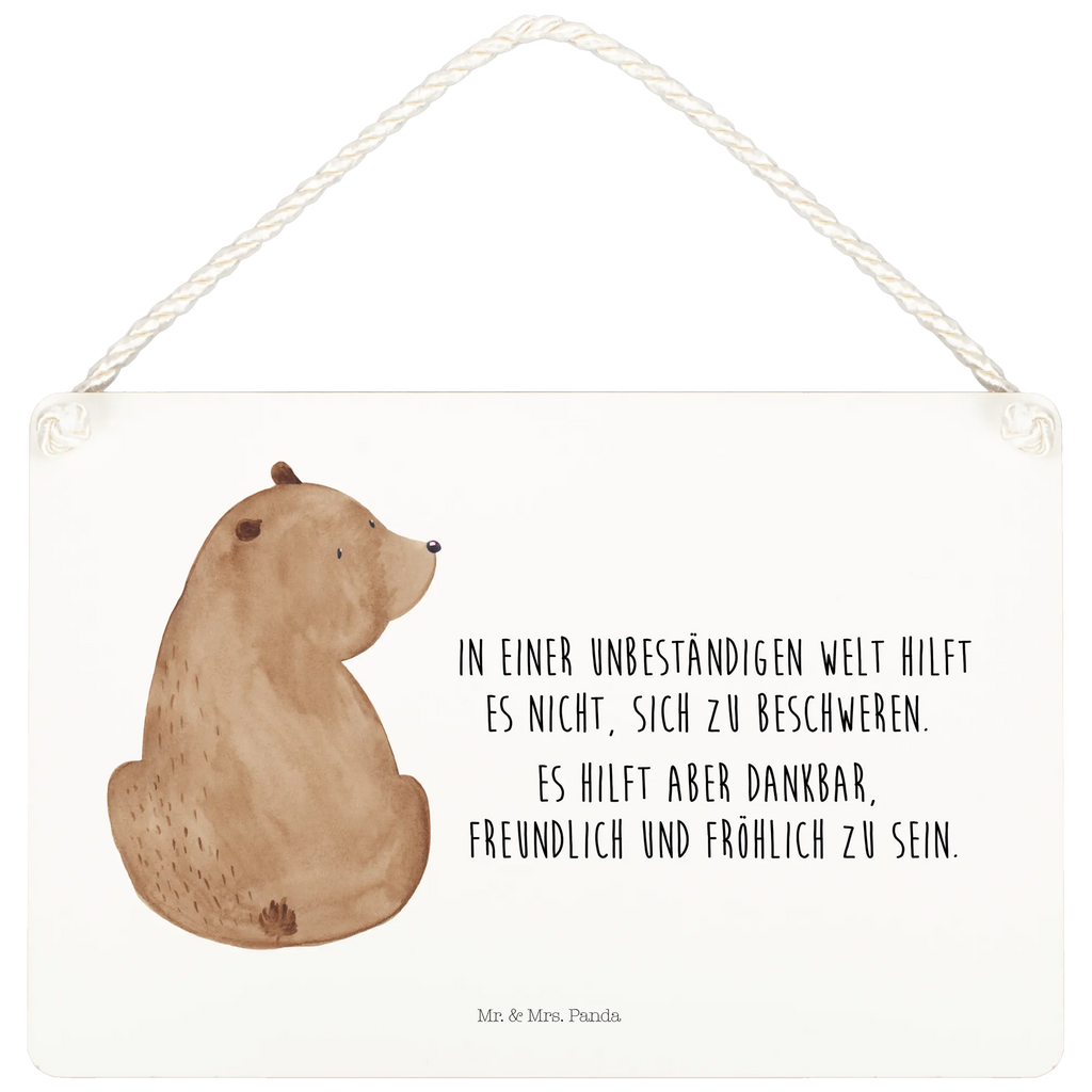 Deko Schild Bär Schulterblick Dekoschild, Deko Schild, Schild, Tür Schild, Türschild, Holzschild, Wandschild, Wanddeko, Bär, Teddy, Teddybär, Selbstachtung, Weltansicht, Motivation, Bären, Bärenliebe, Weisheit