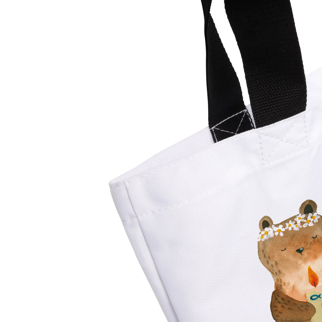 Shopper Bär Kommunion Beutel, Einkaufstasche, Tasche, Strandtasche, Einkaufsbeutel, Shopper, Schultasche, Freizeittasche, Tragebeutel, Schulbeutel, Alltagstasche, Bär, Teddy, Teddybär, Kommunion, Gottes Segen, Taufkerze, katholisch