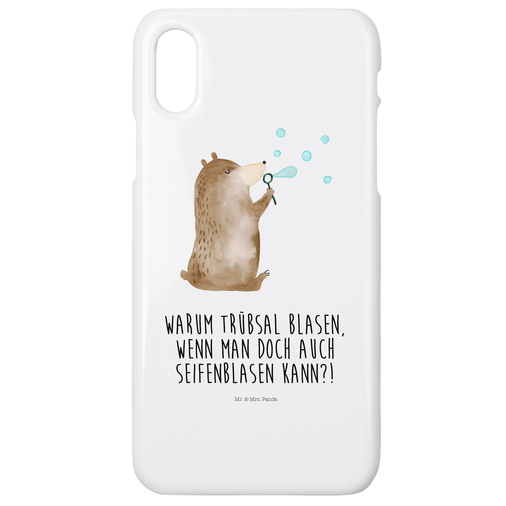 Handyhülle Bär Seifenblasen Handyhülle, Handycover, Cover, Handy, Hülle, Iphone 10, Iphone X, Bär, Teddy, Teddybär, Seifenblasen Bär Lustig Sein Glücklich Traurig Happy