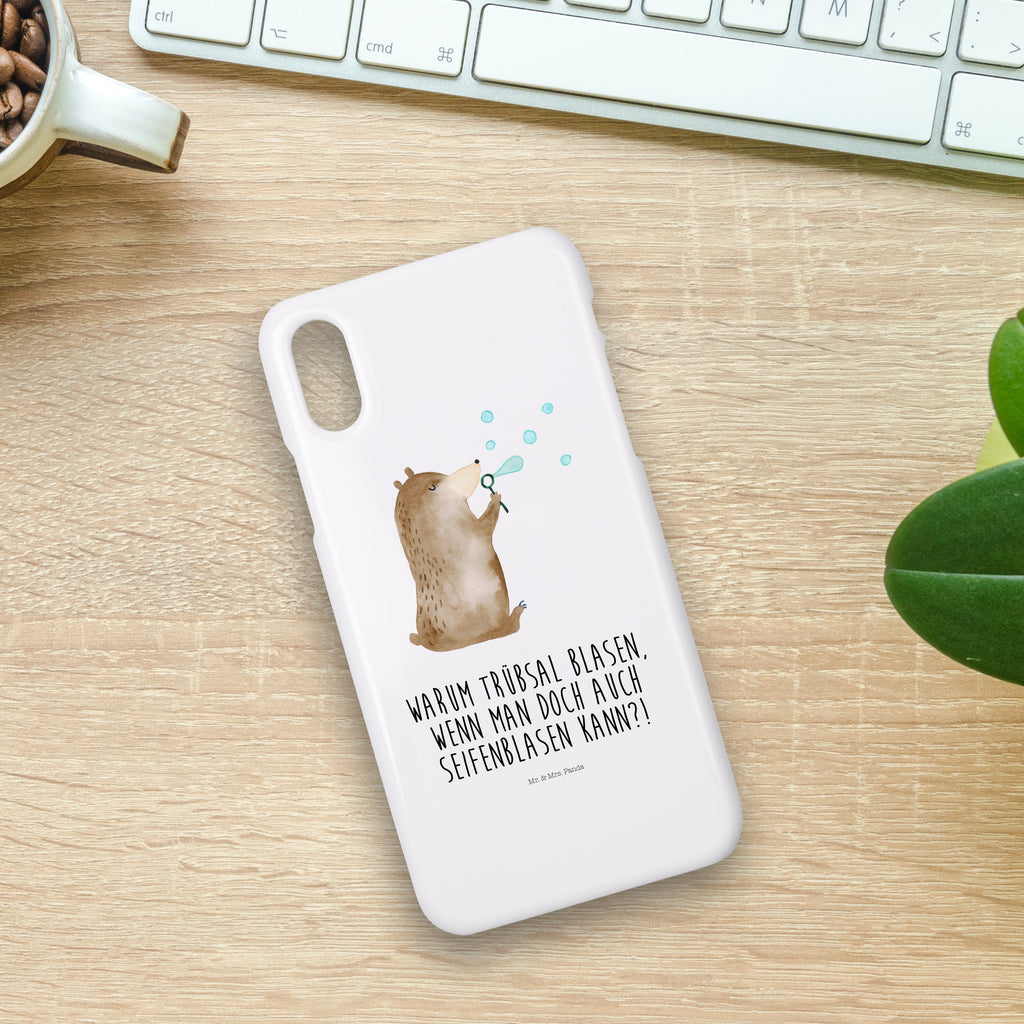 Handyhülle Bär Seifenblasen Handyhülle, Handycover, Cover, Handy, Hülle, Iphone 10, Iphone X, Bär, Teddy, Teddybär, Seifenblasen Bär Lustig Sein Glücklich Traurig Happy